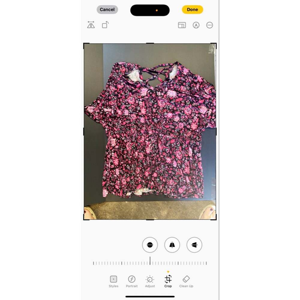 Women's Lane Bryant Black Pink Floral Blouse Size 22/24